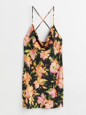 H&M Mini Slip Dress with Floral Print